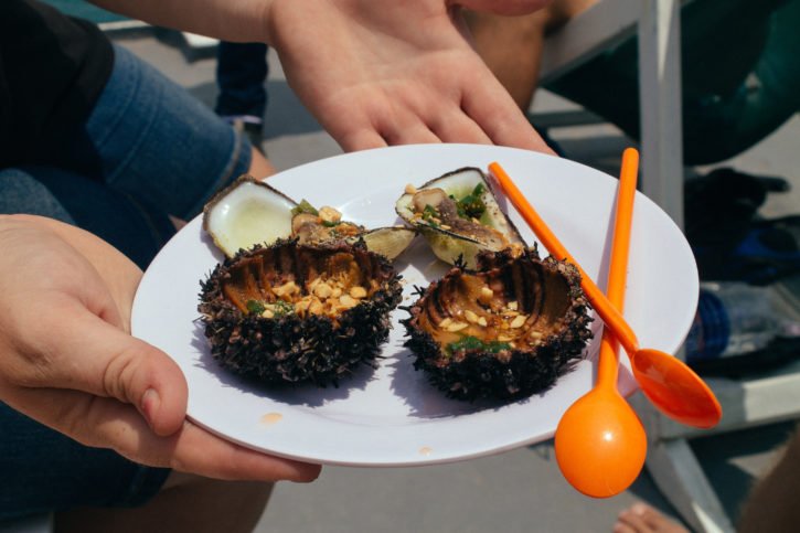 What to do in Phu Quoc - Eating Sea Urchins in Phu Quoc, Vietnam - Asia Travel