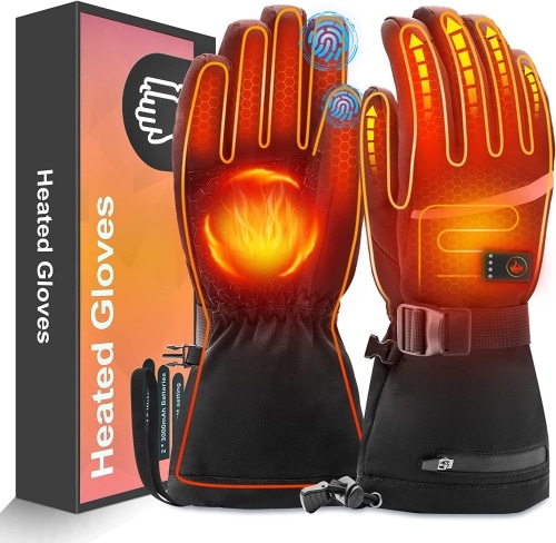 Product photo of Fraao Heated Gloves in black.