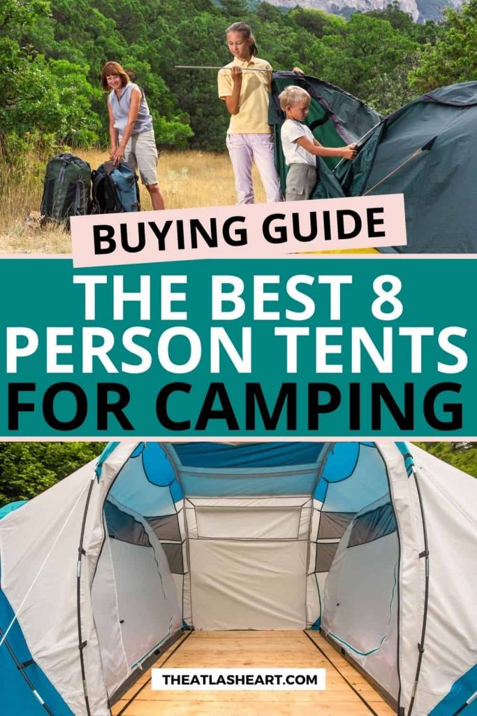Best 8 Person Tents for Camping Pinterest pin.