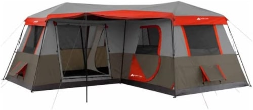 Product photo for the L-Shaped Ozark Trail 12-Person Instant Cabin Tent.
