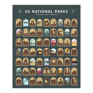 National Parks Scratch Off Poster Gift