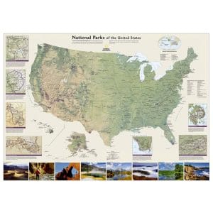 National Parks Wall Map Gift