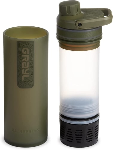 Green GRAYL UltraPress Water Bottle product image.