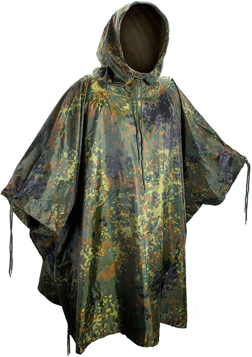 One-Piece Rain Coat Raincoat Poncho Cape Tarp 70L Backpack Cover Camping Hiking