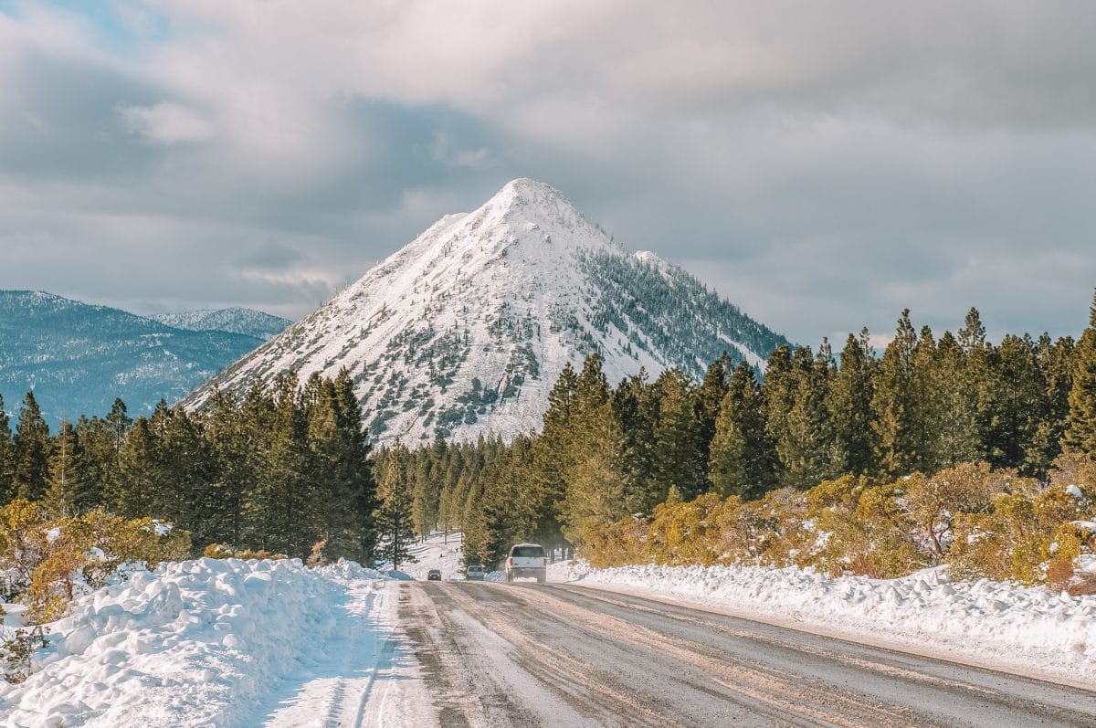 Mount Shasta in winter