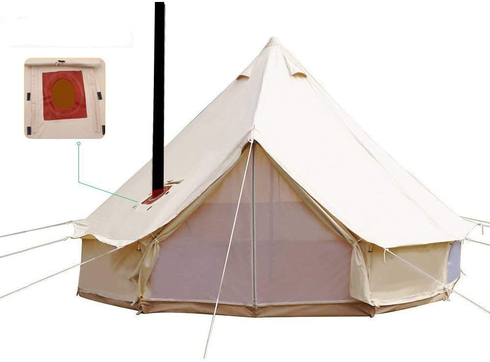 Unistrengh 4 Season Waterproof Cotton Canvas Bell Tent
