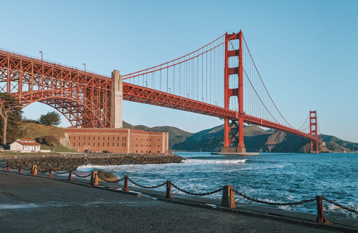 Golden Gate Bridge view at Fort Point