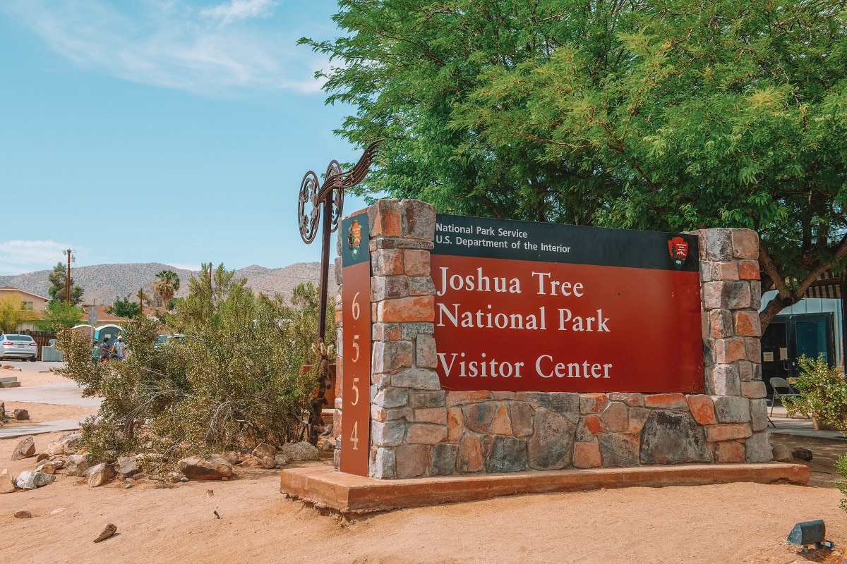 Joshua Tree National Park Visitor Center Signpost