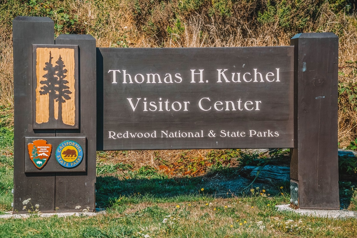 Thomas Kuchel Visitor Center Signboard Redwood National Park
