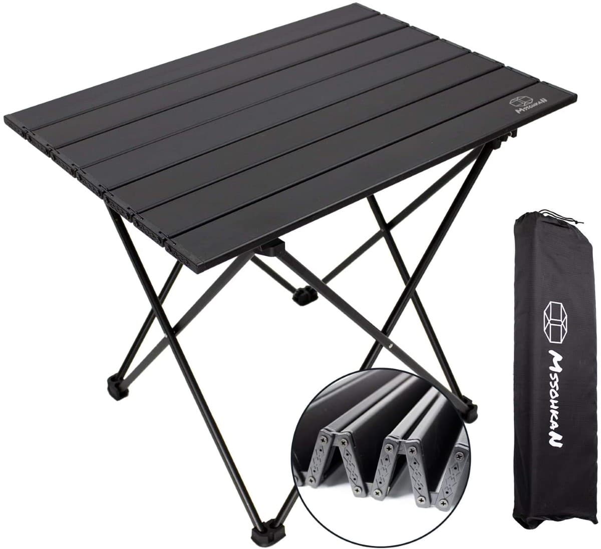 MSSOHKAN Camping Table Folding Portable Camp Side Table
