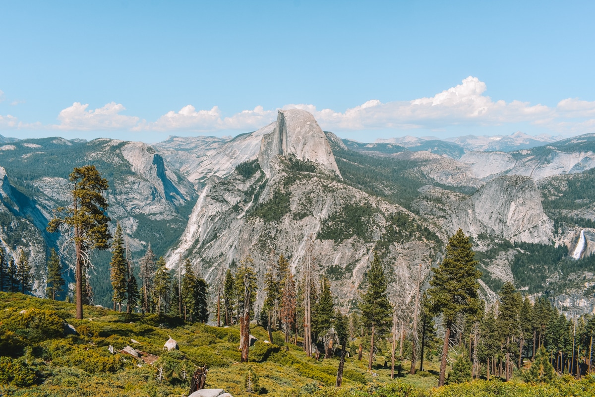 Panorama Trail view of Half Dome