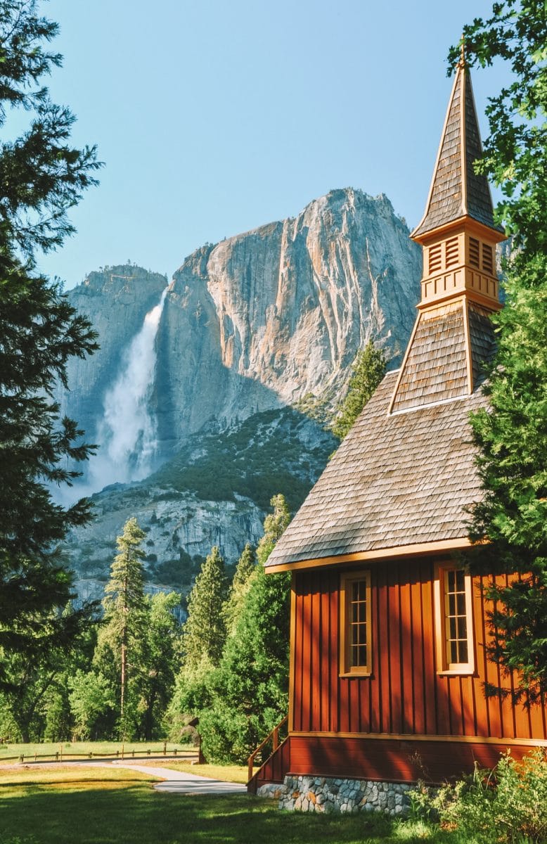 Yosemite Falls from Yosemite Chapel