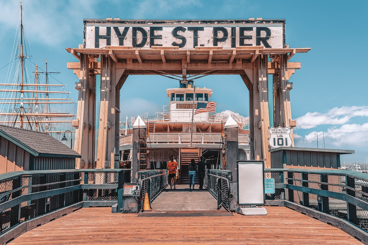 Admire the historic ships at Hyde st pier