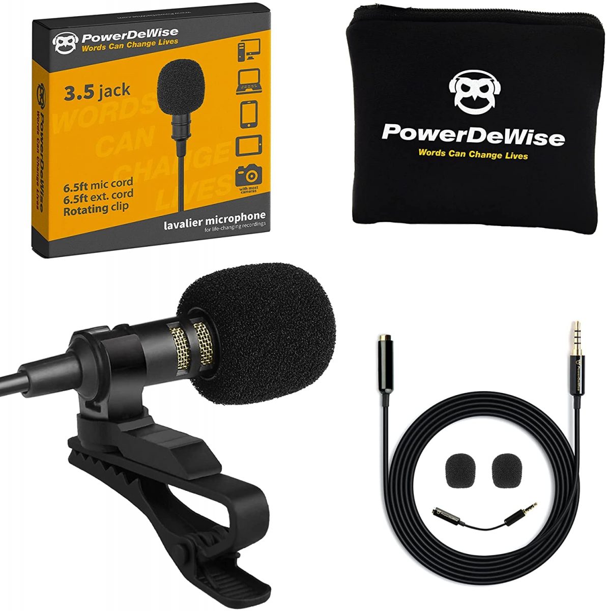 powerdewise lavalier clip-on microphone