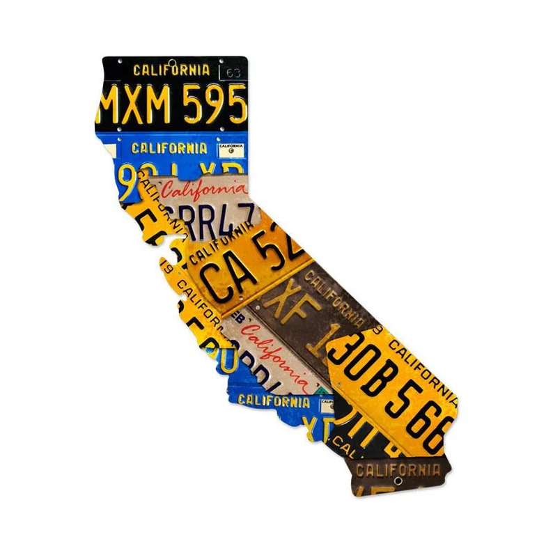 California license plate map