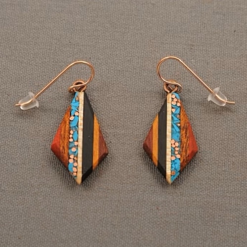 earrings recycled copper & turquoise