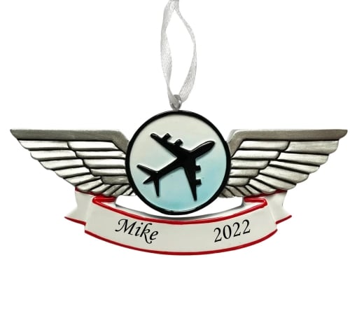 personalized pilot ornament