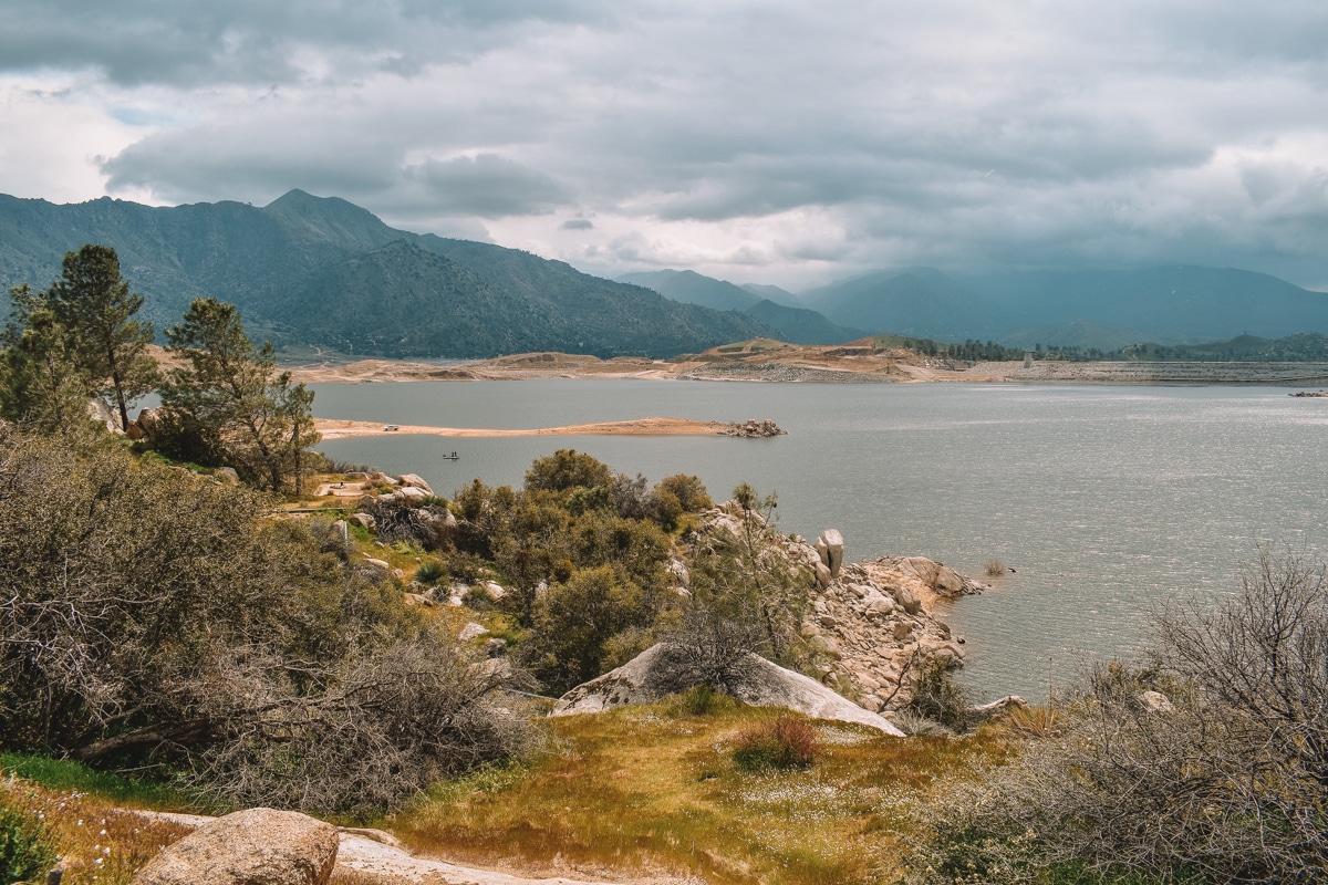 A scenic view of Lake Isabella in California