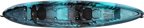 Product photo of the Perception Rambler 13.5 in turquoise, the best sit-on-top kayak.