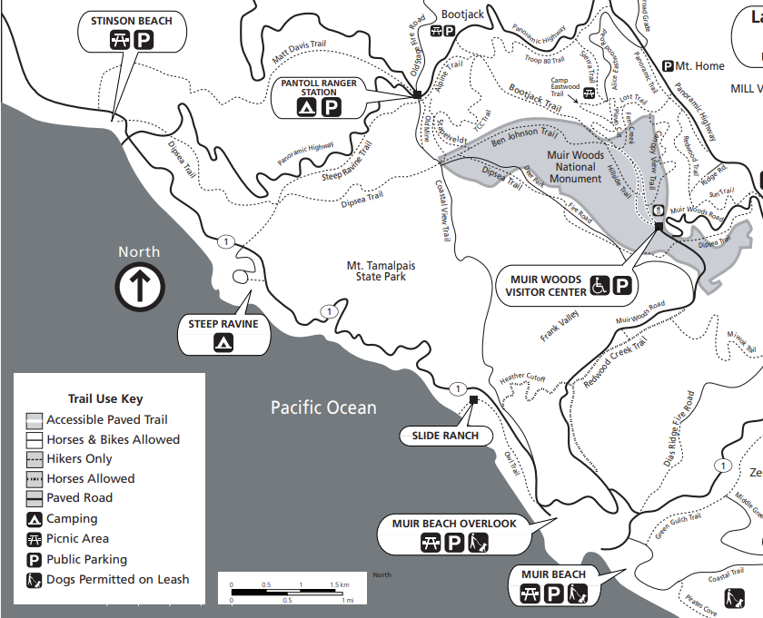 A black and white Muwo trail map.
